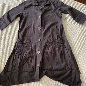 For Cynthia linen blend dress.